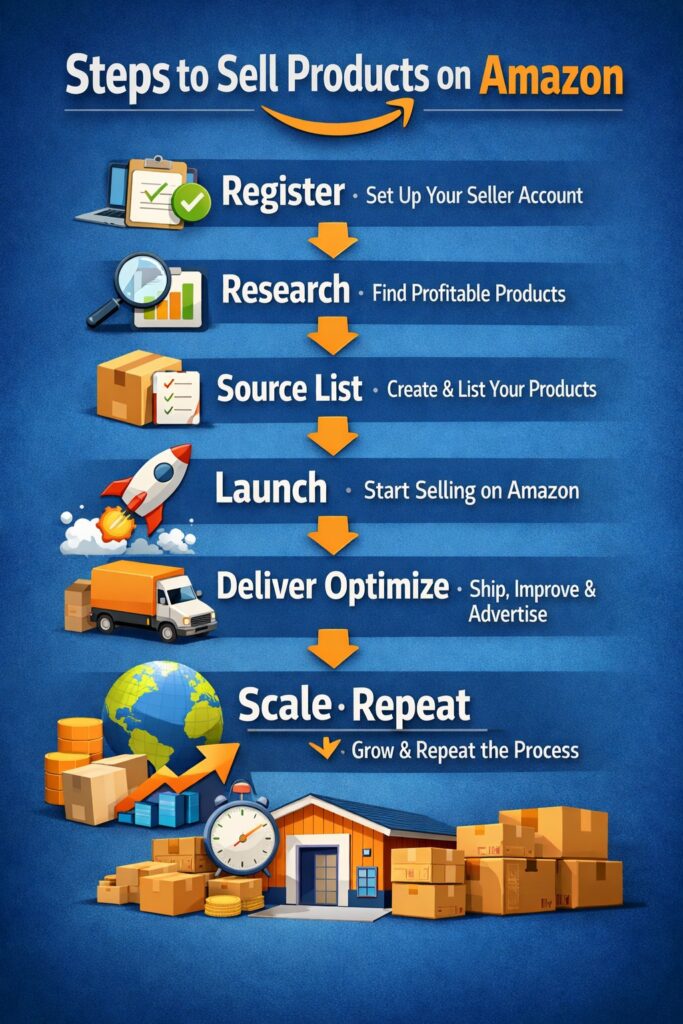 Step by Step Guide on How to Sell Products on Amazon